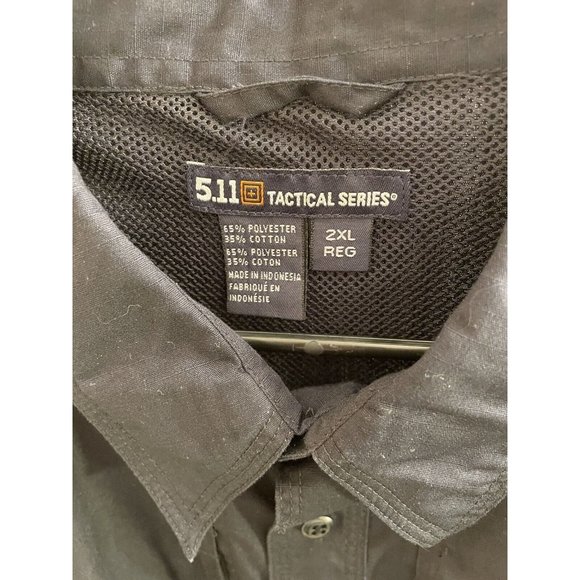 5.11 TACTICAL 2XL TACLITE PRO S/S SHIRT 71175 PATCH DARK NAVY 2XL - Picture 4 of 7